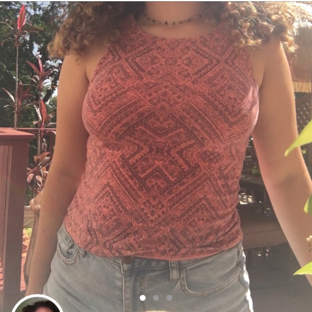 tribal pink tank